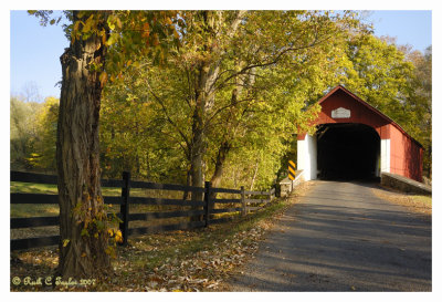 Early Autumn Along Knechts Covered Bridge