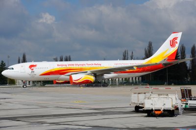 Air China  Airbus A330-200 B-6075  Olympic Flame