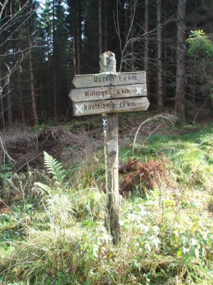 Weathered signpost