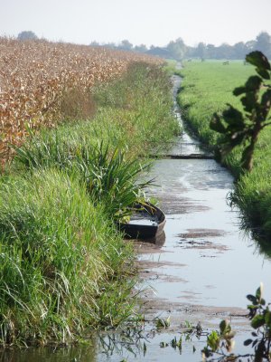 Ditch with boat