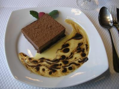 Gateau au Chocolat with Creme Anglaise