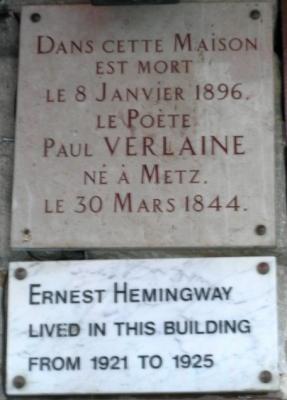 Verlaine & Hemingway Historical Plaques