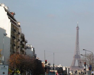 Eiffel Tower seen from Gare Montparnasse