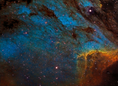Pelican Nebula in Sii, H-alpha & Oiii