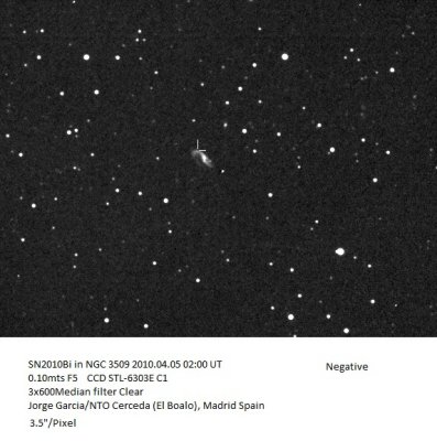 Supernovae SN2010bi in NGC3509