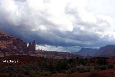 Desert Storm on Scenic Route to Moab