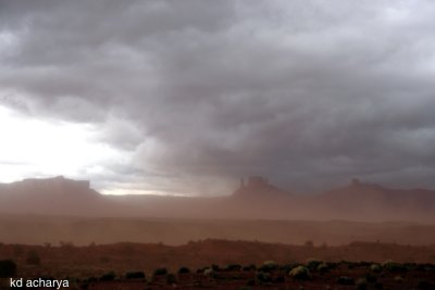 Desert Storm on Scenic Route to Moab