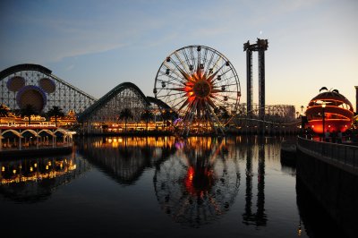 sunset in Paradise Pier
