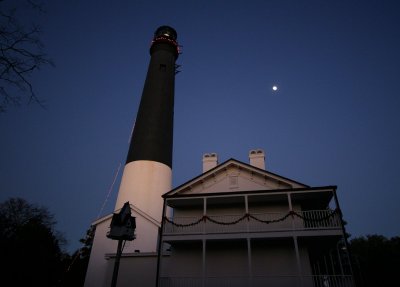 Moonrise over Pensacola Light