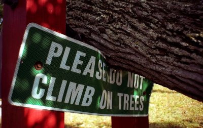 Please do not climb