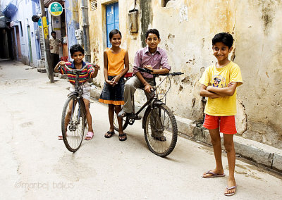 Ciclistas en Jaipur