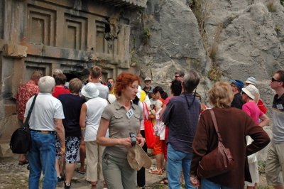 Jim Mobbed by Tourists at Myra