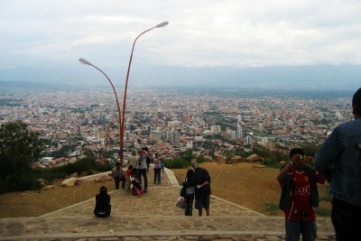 Looking out to Cochabamba