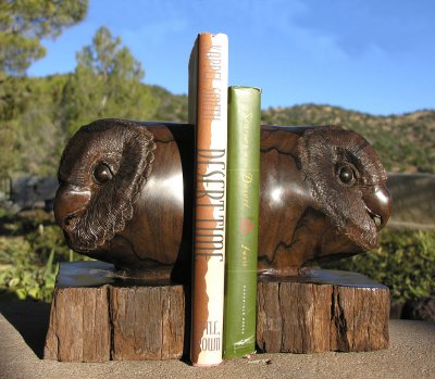Owl's head  bookends