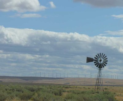 Aermotor windmill near windfarm