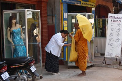 Early morning monk work