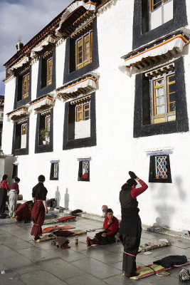 Praying devotees