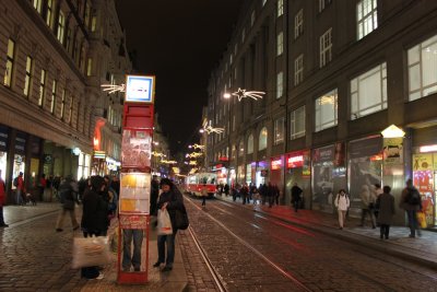 The city in night 夜晚的布拉格