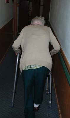 THAT LONG WALK BACK TO HER ROOM WAS PAINFUL......MAY NOT SEE MARGE AGAIN FOR A WHILE