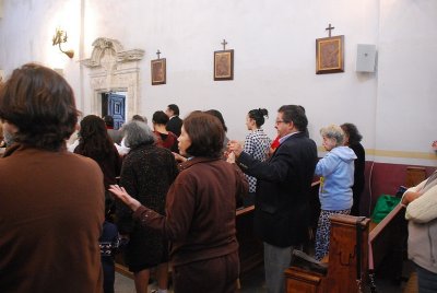THE SPANISH CHOIR WAS WELL REHEARSED AND YOU COULD RECOGNIZE ALL THE SONGS AS THEY WERE PART OF THE MASS