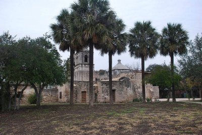 MISSION CONCEPCION IS THE LEAST RESTORED OF ALL THE MISSIONS OF SAN ANTONIO