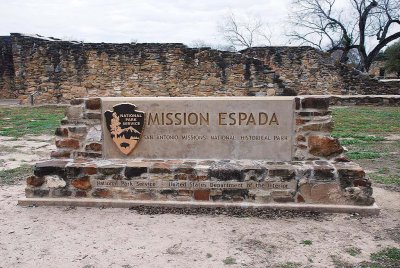 MISSION ESPADA IS THE SOUTHERN MOST OF THE SAN ANTONIO MISSION