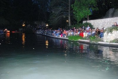 BY THE TIME THE RIVERWALK PARADE GOT INTO FULL SWING THE STANDS LINING THE ROUTE WERE PACKED