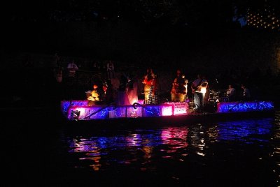 THIS FLOAT MADE THE WATER OF THE RIVERWALK SHIMMER AND GLOW