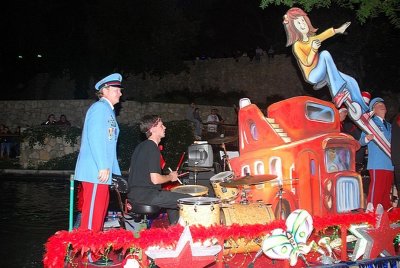 MANY OF THE FLOATS WERE SPONSORED BY EDUCATIONAL INSTITUTIONS AROUND SAN ANTONIO