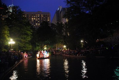 LOOKING UP RIVER TOWARD THE RIVERSIDE MALL