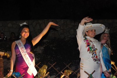 AND OF COURSE MISS SAN ANTONIO WAS THERE WOWING THE CROWDS