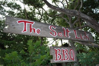 THE SALT LICK BAR B-Q  WEST OF AUSTIN IS ONE OF THE MOST FAMOUS IN ALL OF TEXAS