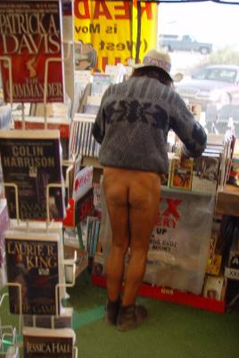 POSTERIOR OF NAKED PAUL-2 ND VISIT WITH SARA-IT WAS COLD, PAUL HAD A SWEATER AND SARA WAS DISAPPOINTED