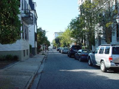 THE STREETS IN OLD CHARLESTON ARE VERY NARROW