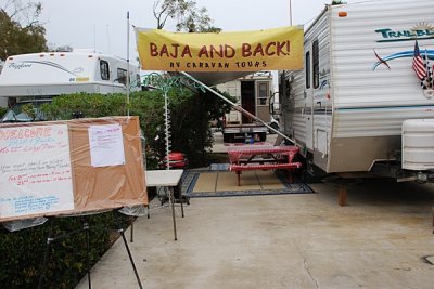 WE GATHERED AT AN RV PARK IN SAN DIEGO FOR THE ORIENTATION FOR OUR BAJA AND BACK ADVENTURE