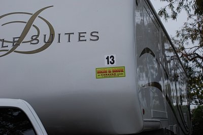 WE HAD OUR DECAL-WE WERE BB 13-NOTICE HOW CLEAN THE RV WAS-THAT WAS SOON TO CHANGE