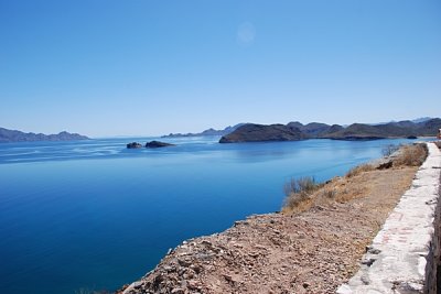 THE VIEW FROM THE ROAD OVER THE SEA OF CORTEZ