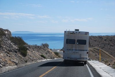 THE MOUNTAINS LEAD TO THE BEAUTIFUL BLUE SEA OF CORTEZ