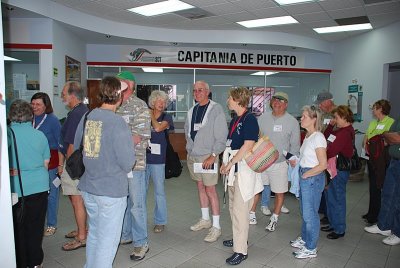 WE WAITED IN LINE TO GET OUR TRAVEL PERMITS AND THEY ARE NOT FREE