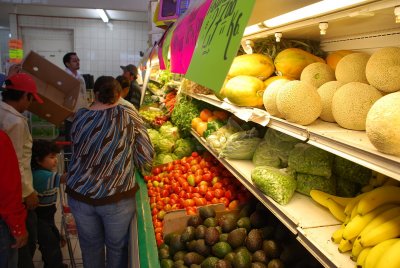 EVERY MARKET ON THE BAJA HAS A WIDE SELECTION OF VEGGIES-FRESH AND CLEAN