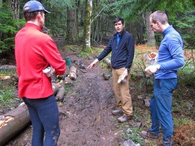 Darrell explains trail restoration