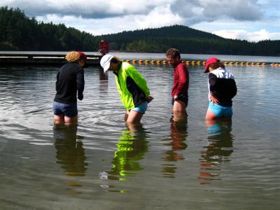 a party in the lake