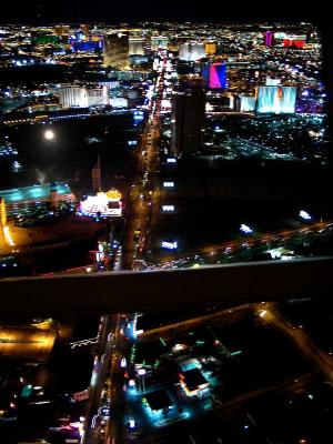 VIEW OF STRIP FROM STRATOSPHERE RESTAURANT