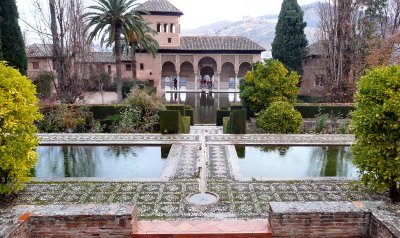 The gardens of the Generalife at the Alhambra.