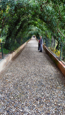 The pathway back to the Alhambra