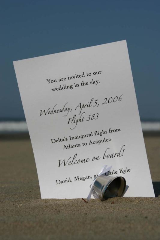 Invitation to the wedding (all passengers on Delta flight 383 rcvd one)