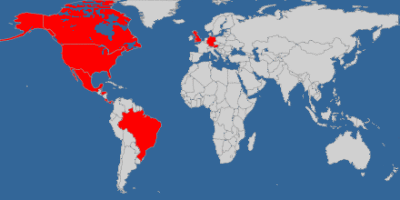The 19 Countries we have visited together