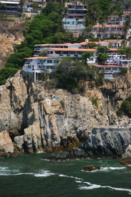 Location of Cliff Diver's show in Acapulco