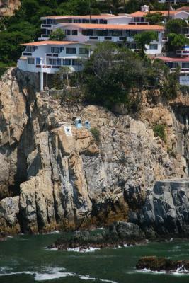 Location of Cliff Diver's show in Acapulco