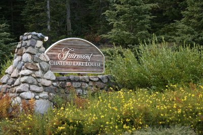 Entrance to the Fairmont Chateau Lake Louise